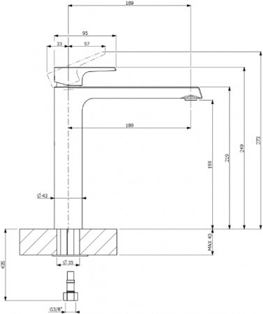 Смеситель для раковины Villeroy & Boch Liberty TVW10700400061 хром