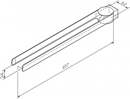 Полотенцедержатель AM PM Inspire 2.0 A50A32600 поворотный Хром