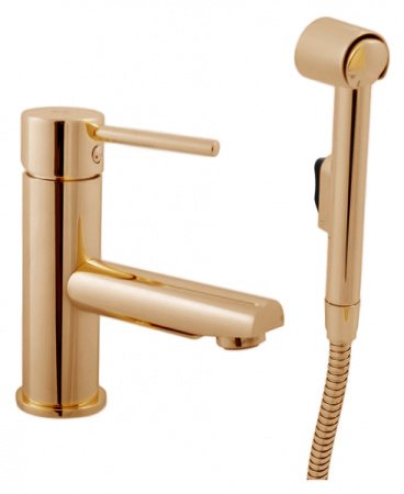 Смеситель для раковины Rav Slezak Seina SE946.5Z с гигиеническим душем золотой