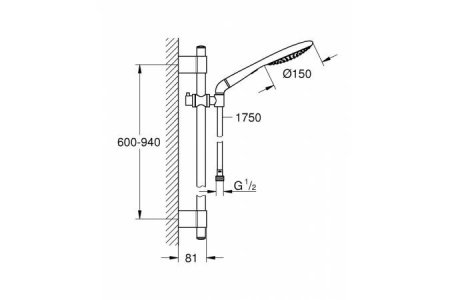 Душевой гарнитур Grohe Rainshower Solo 27273001 хром