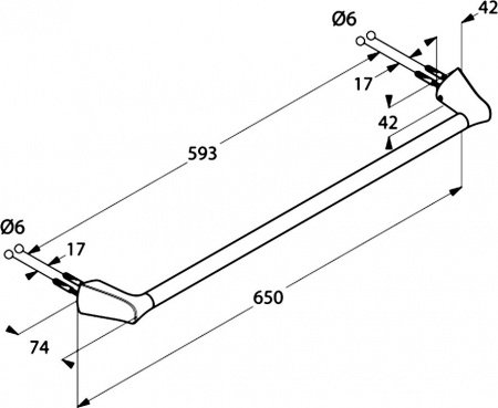 Полотенцедержатель Kludi Ambienta 5398005 Хром