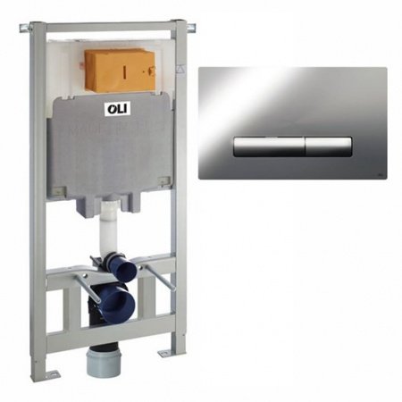 Готовое решение для подвесных унитазов OLI 80 300572mGM00 клавиша хром глянцевый