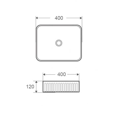 Раковина накладная 40см Point Деметра PN43121 белый
