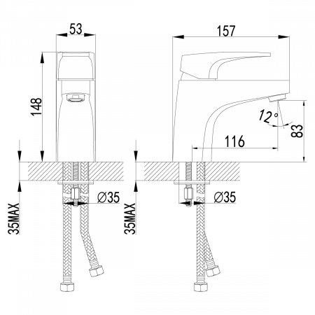 Смеситель для раковины Lemark Shift LM4306C хром