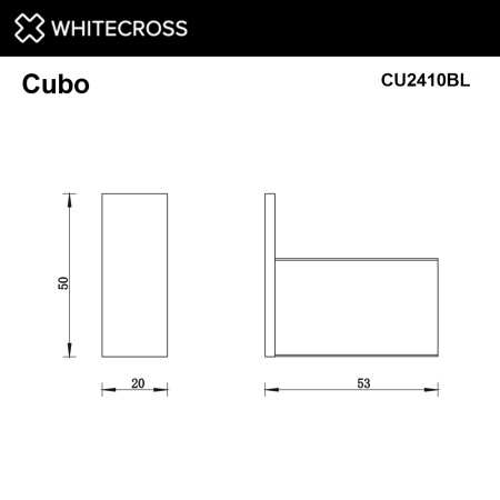 Крючок WHITECROSS Cubo CU2410BL (черный мат)