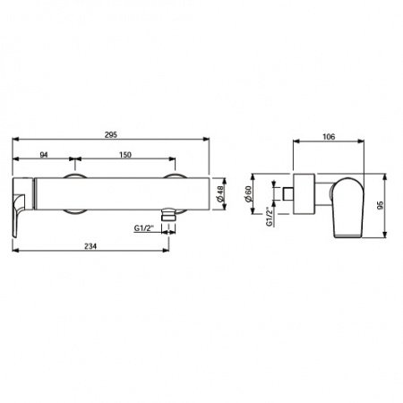 Смеситель для душа Villeroy & Boch Liberty TVS10700300061 хром
