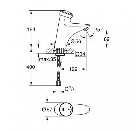 Смеситель для раковины Grohe Eurodisc SE 36249000 хром