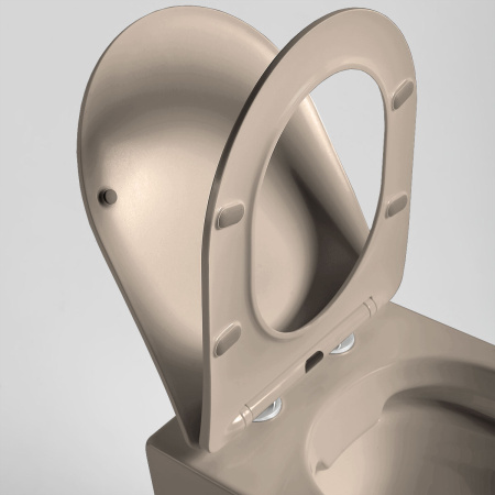 Унитаз подвесной безободковый Vincea Globo VT1-14SMC капучино матовый, с сиденьем микролифт