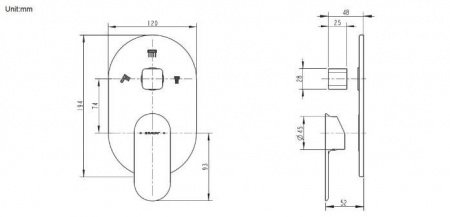 Смеситель для раковины Bravat Phillis F156101C-ENG хром