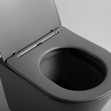 Унитаз подвесной безободковый Vincea Piatti VT1-11SMA антрацит матовый, с сиденьем микролифт