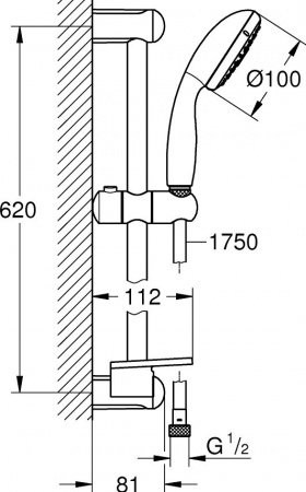 Душевой гарнитур Grohe Tempesta New 27927001 Хром