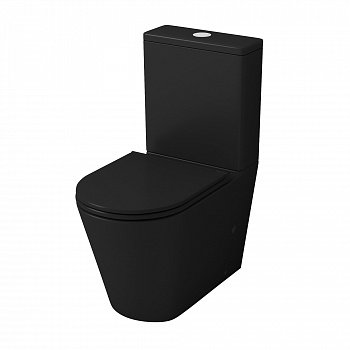 Напольный унитаз-компакт Grossman GR-4449BMS черный, с сиденьем микролифт