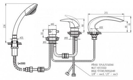 Каскадный смеситель Rav Slezak Dunaj D472.5P Хром