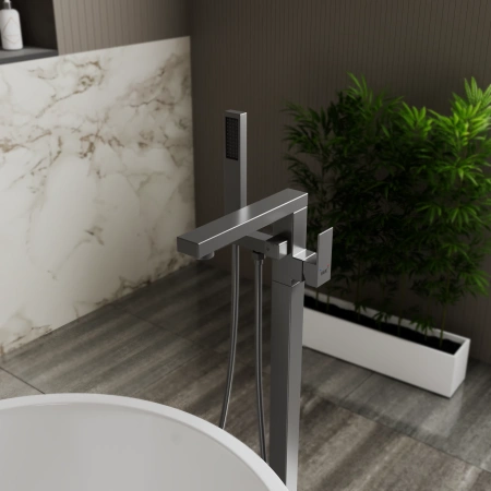 Смеситель для ванны напольный D&K Bayern.Liszt DA1516006 графит матовый