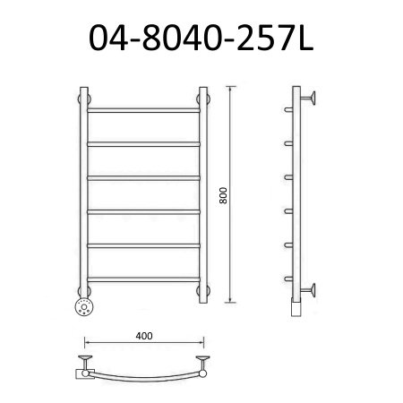 Полотенцесушитель электрический Маргроид Вид 4 80х40 хром