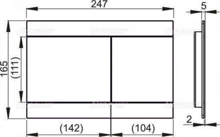 Кнопка смыва AlcaPlast Flat FUN-WHITE белый