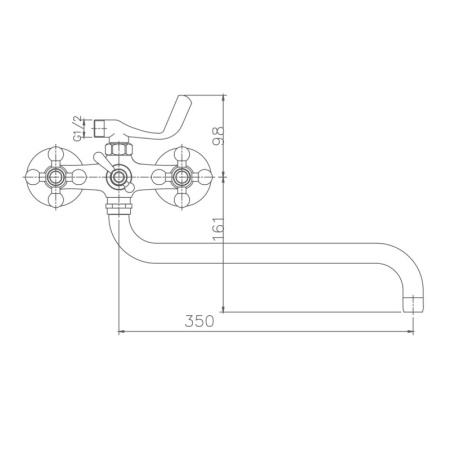 Смеситель для ванны Haiba HB2719, хром