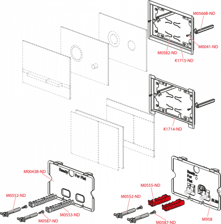 Кнопка смыва AlcaPlast Flat TURN-INOX алюминий матовый