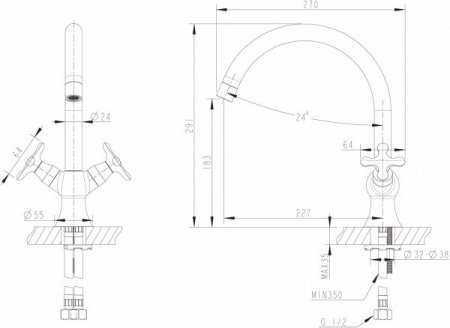 Смеситель для ванны с душем Bravat Summer Rain F677111C-01 хром