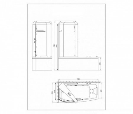 Акриловая аэромассажная ванна Orans BT-9501 L