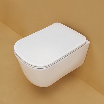 Унитаз подвесной безободковый Kerasan Tribeca 511430 без сиденья, белый матовый