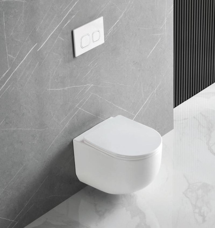 Унитаз подвесной безободковый Vincea Globo VT1-52T белый, с сиденьем микролифт