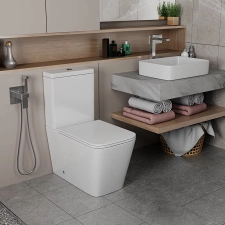 Унитаз напольный D&K Berlin DT1437016 белый, с сиденьем микролифт