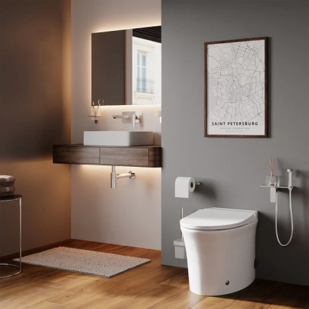 Унитаз приставной с импульсным смывом IDDIS Pulse PULIDSEi26 белый, с сиденьем микролифт