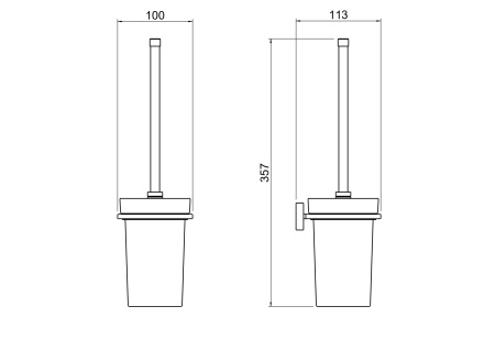 Ершик подвесной Aquatek Либра AQ4310MB черный матовый