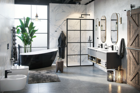 Ванна акриловая EXCELLENT Comfort 2.0 175x74 (белая/черная)