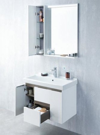 Зеркальный шкаф Акватон Рене 80 с подсветкой 1A222502NRC80 Белый