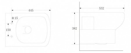 Унитаз подвесной Creo Ceramique Tours TO1100+TO1001 белый