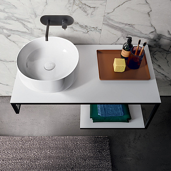 Раковина накладная 40см Kerasan Nolita 534401 белый