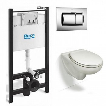 Унитаз Roca Victoria 893100000 подвесной с инсталляцией с сиденьем Микролифт
