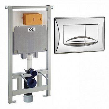 Готовое решение для подвесных унитазов OLI 80 300572mRI00 клавиша хром глянцевый