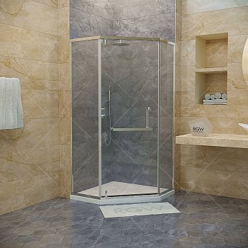 Душевой угол RGW Hotel 90x90x195 профиль хром, стекло прозрачное
