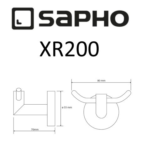 Крючок Sapho X-ROUND XR200 хром