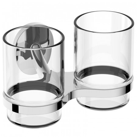 Стакан для зубных щеток Rush Fiji FI18320 двойной Хром