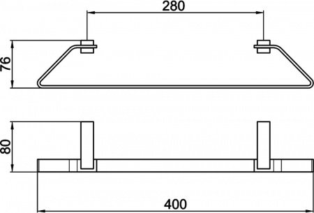 Держатель для полотенец Webert Wolo WO500501 Хром глянцевый