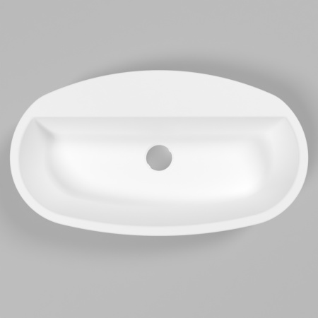 Умывальник WHITECROSS Obsidian D 65x37 (белый мат) иск. камень