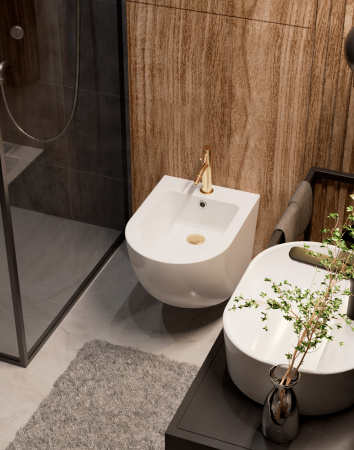 Смеситель для биде AQUAme Siena AQM6216GG золото