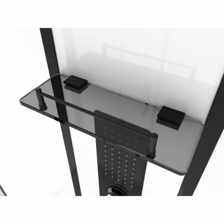 Душевая кабина Black&White G8001 90x90x215 профиль черный матовый, стекло прозрачное