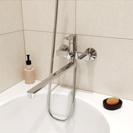 Смеситель для ванны с душем IDDIS Sena SENSBL2i10WA хром глянцевый
