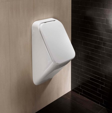 Писсуар подвесной Hatria Fusion Q YXC3 белый, скрытый подвод воды