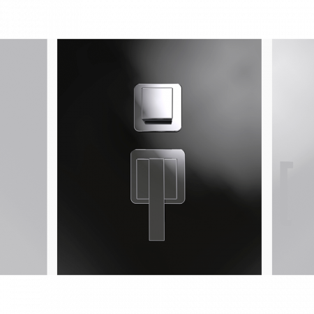 Душевая кабина Black&White G8800 110x80x225 профиль черный матовый, стекло прозрачное