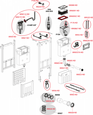 Инсталляция для подвесных унитазов AlcaPlast Sadromodul AM118/1000