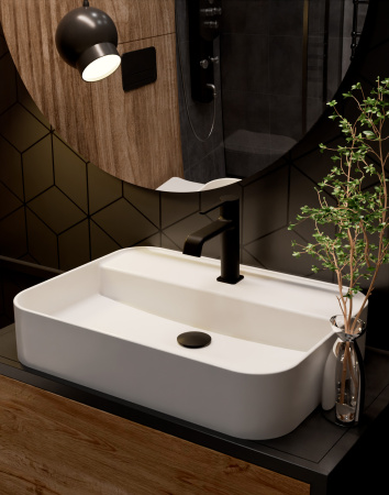 Смеситель для раковины AQUAme Asti AQM6410MB черный матовый