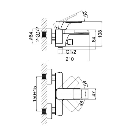 Смеситель для ванны D&K Berlin DA1433516, белый