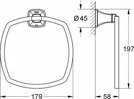 Кольцо для полотенец Grohe Grandera 40630 Хром
