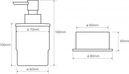 Дозатор для жидкого мыла Bemeta Omega 138109161 Хром/Прозрачный